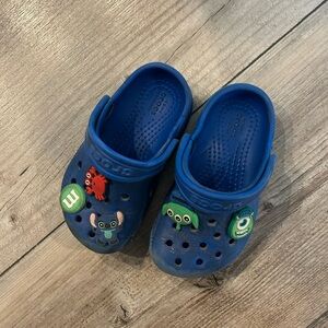 CROCS Kids Blue Sandals with Playful Charms